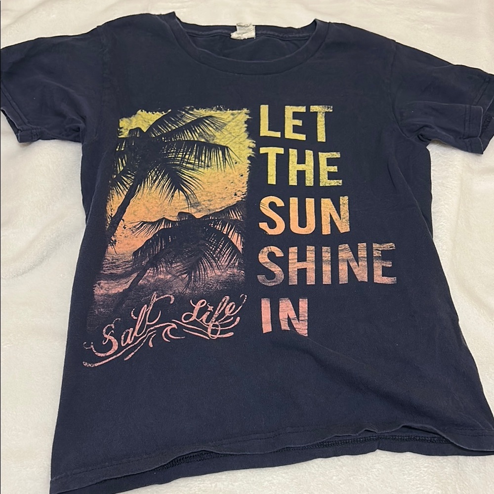 Salt Life Blue and Orange Short Sleeve Tee